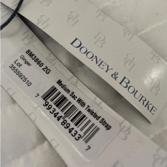 Dooney and Bourke Florentine Leather Med Sac Twisted Strap Ginger NWT - Picture 12 of 12